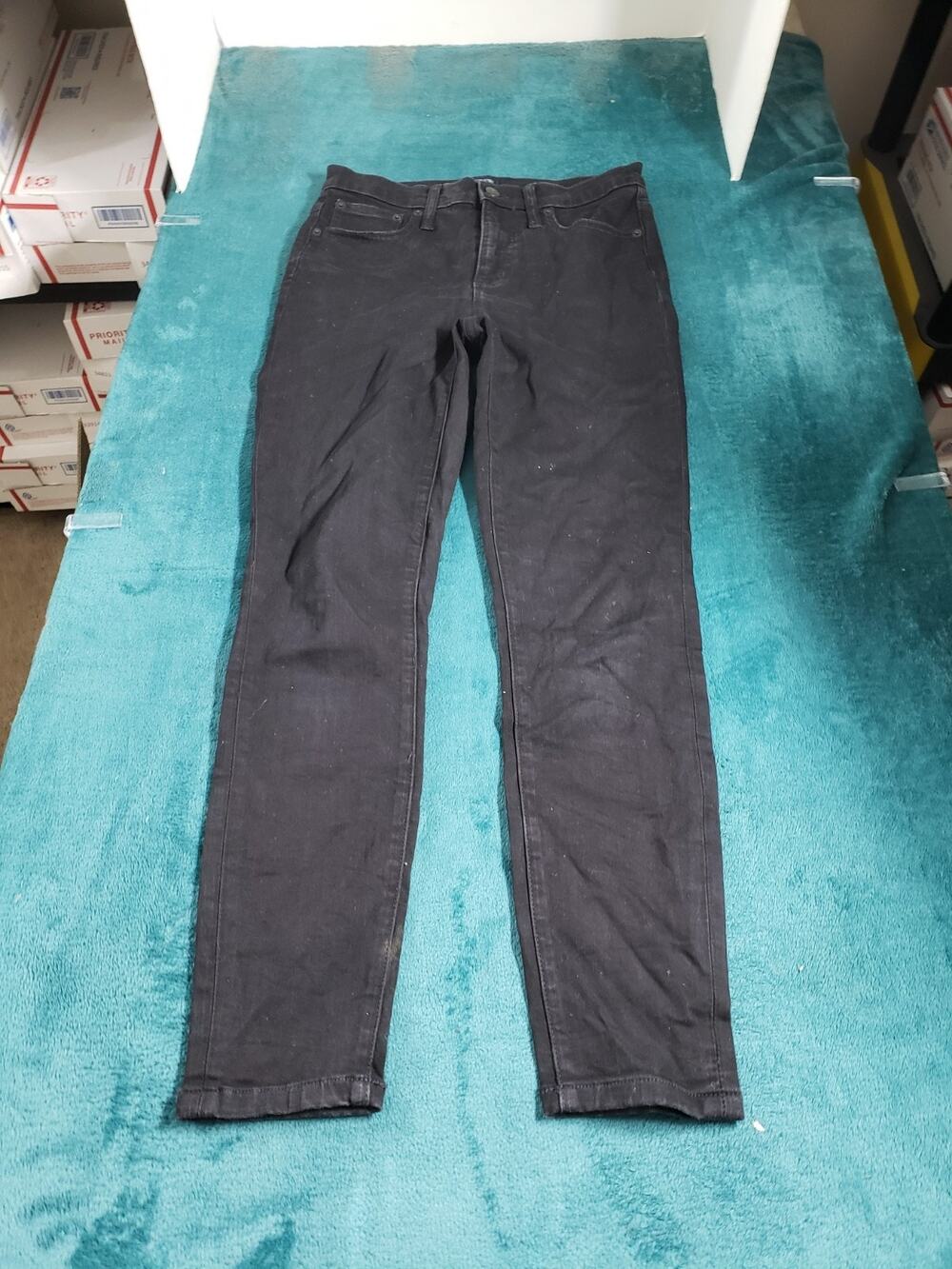 J.Crew Jeans Size 26 Women Black Pants Stretch Denim High Rise Toothpick Skinny